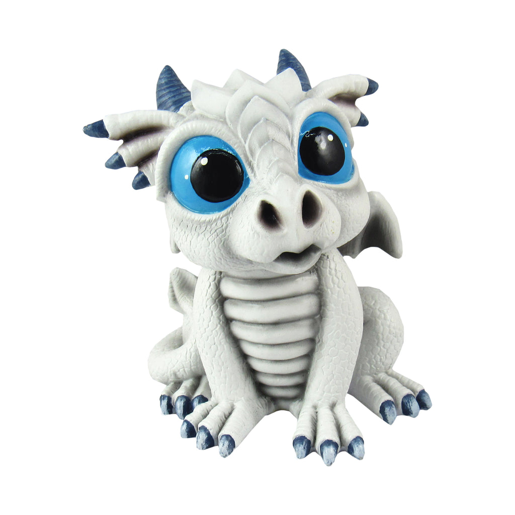 white miniature fantasy dragon figurine 
